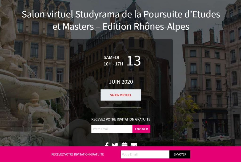 l’Institut G4 au Salon Virtuel Studyrama Lyon Juin 2020